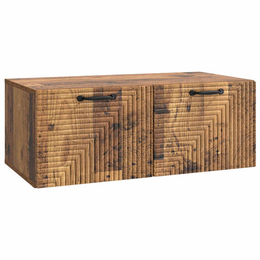 Fali TV szekrény Antik Fa 78,5 x 41 x 30 cm Szerelt Fa