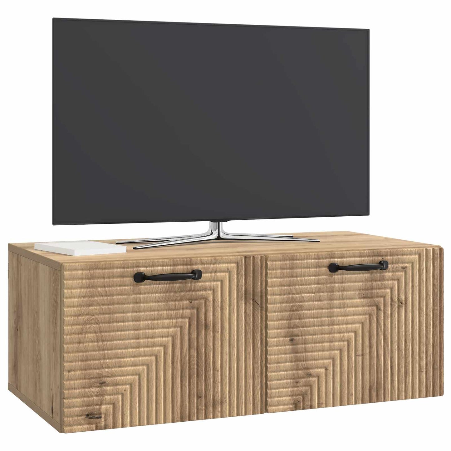 Fali TV szekrény 78,5 x 41 x 30 cm Kézműves Tölgy Szerelt Fa
