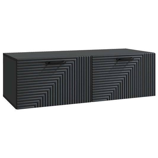 Fali TV szekrény Fekete 98 x 41 x 30 cm Szerelt Fa