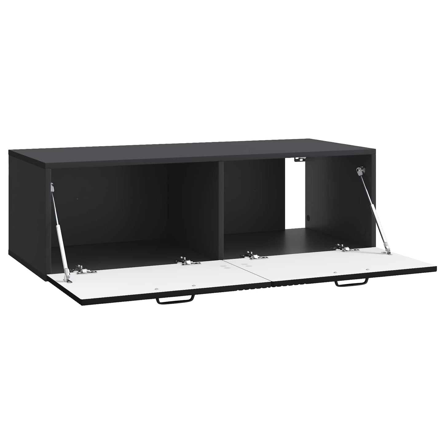 Fali TV szekrény Fekete 98 x 41 x 30 cm Szerelt Fa