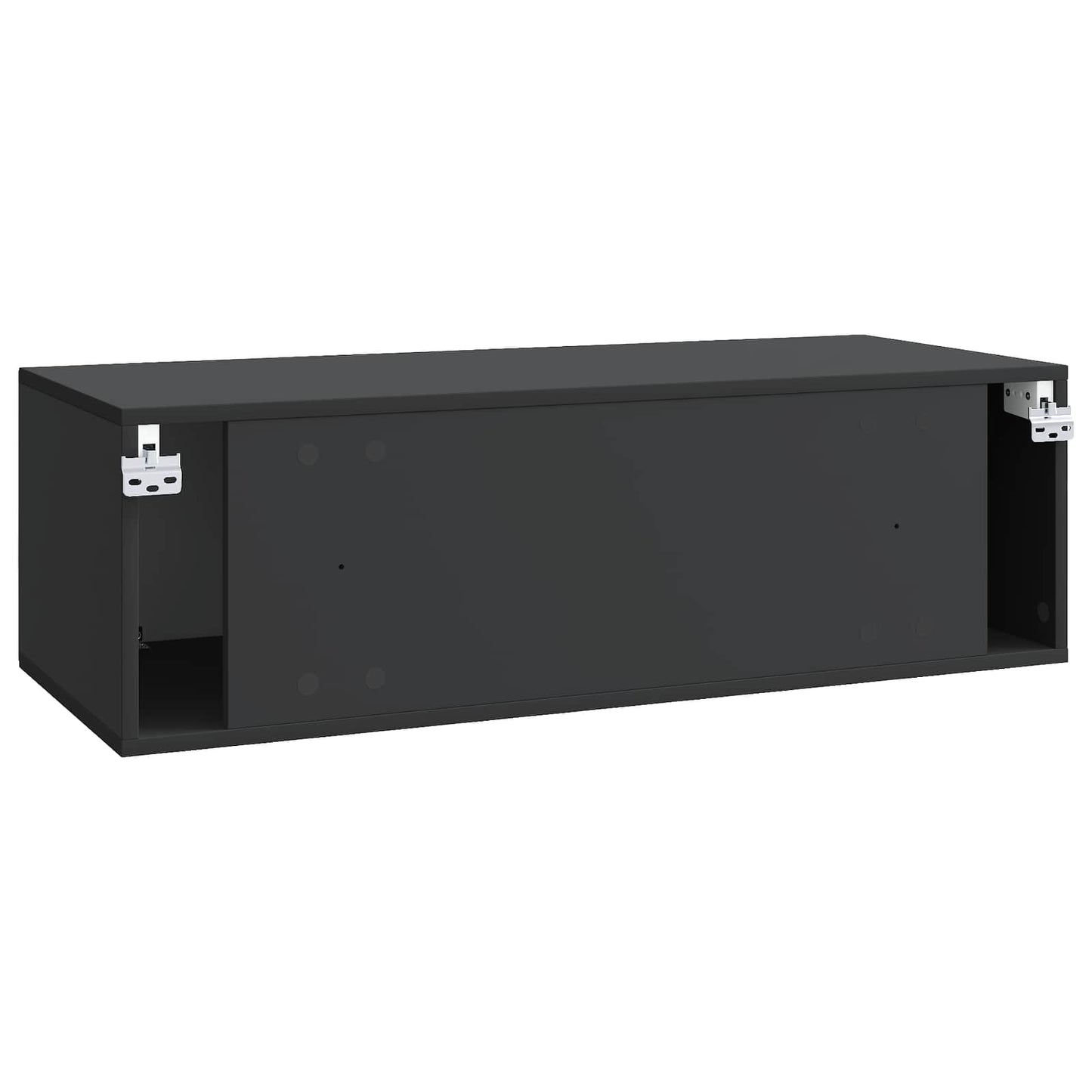 Fali TV szekrény Fekete 98 x 41 x 30 cm Szerelt Fa