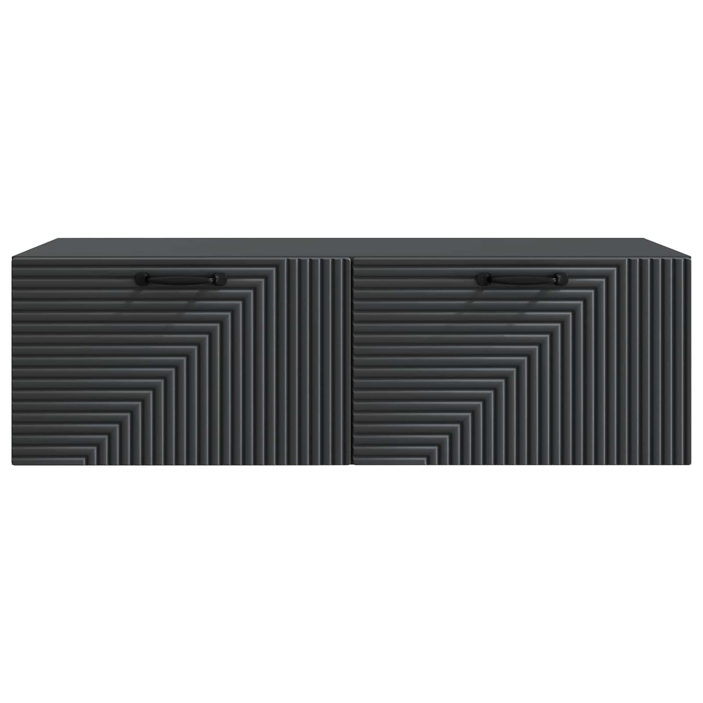 Fali TV szekrény Fekete 98 x 41 x 30 cm Szerelt Fa