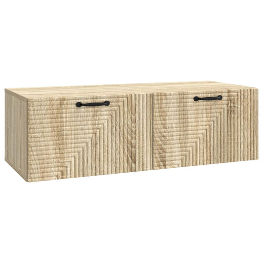 Fali TV szekrény Sonoma Tölgy 98 x 41 x 30 cm Szerelt Fa