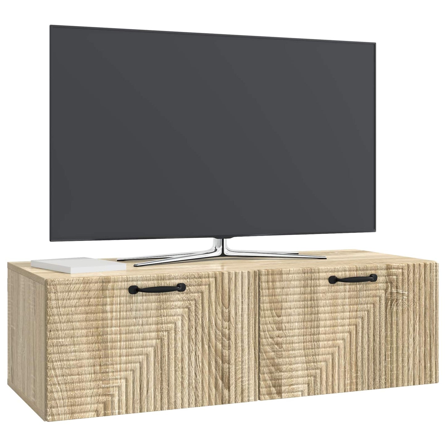 Fali TV szekrény Sonoma Tölgy 98 x 41 x 30 cm Szerelt Fa