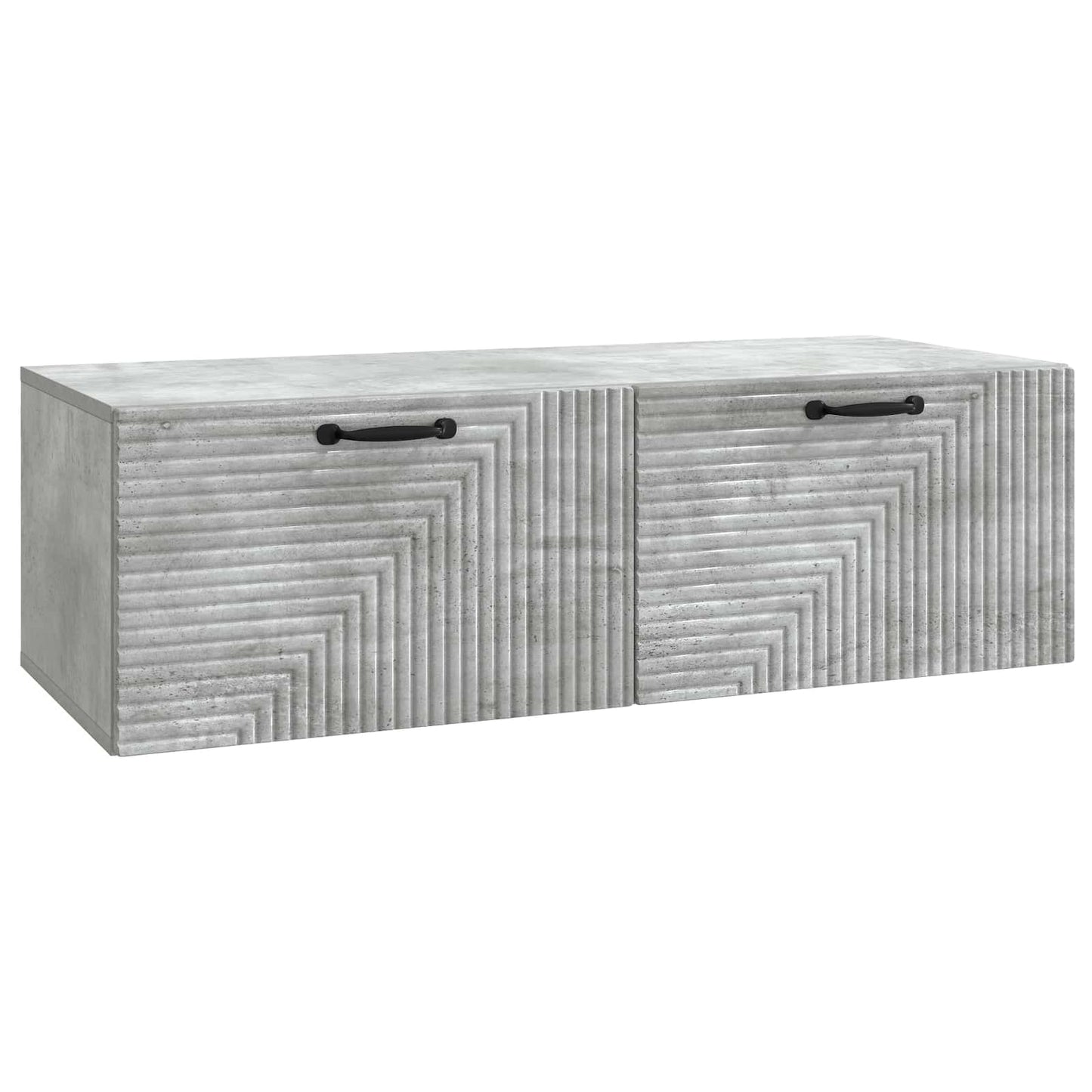 Fali TV szekrény Betonszürke 98 x 41 x 30 cm Szerelt Fa