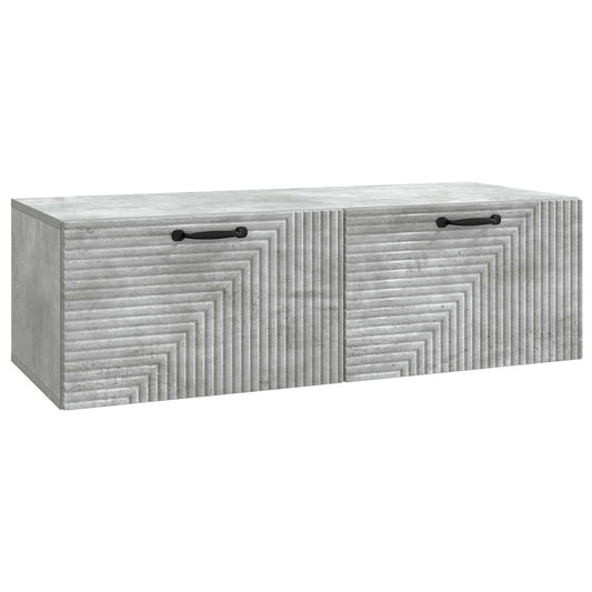 Fali TV szekrény Betonszürke 98 x 41 x 30 cm Szerelt Fa