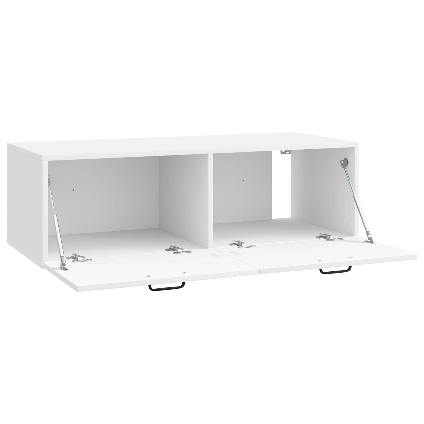 Fali TV szekrény Magasfényű Fehér 98 x 41 x 30 cm Szerelt Fa
