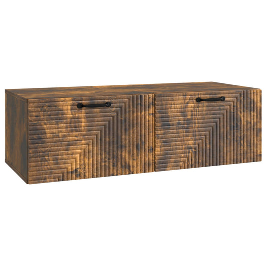 Fali TV szekrény Füstös Tölgy 98 x 41 x 30 cm Szerelt Fa