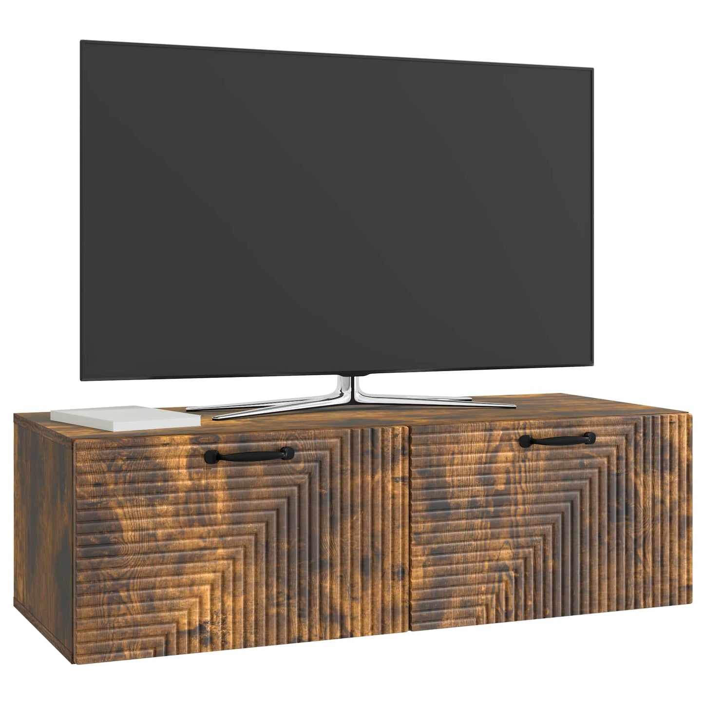 Fali TV szekrény Füstös Tölgy 98 x 41 x 30 cm Szerelt Fa