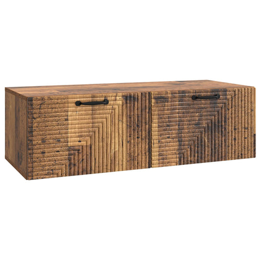 Fali TV szekrény Antik Fa 98 x 41 x 30 cm Szerelt Fa