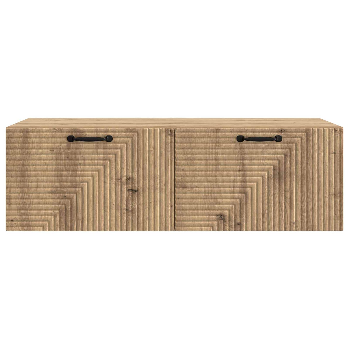 Fali TV szekrény 98 x 41 x 30 cm Kézműves Tölgy Szerelt Fa