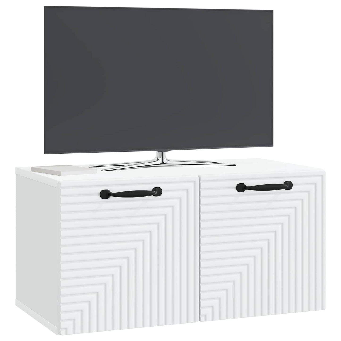 Fali TV szekrény Fehér 59,5 x 31 x 30 cm Szerelt Fa