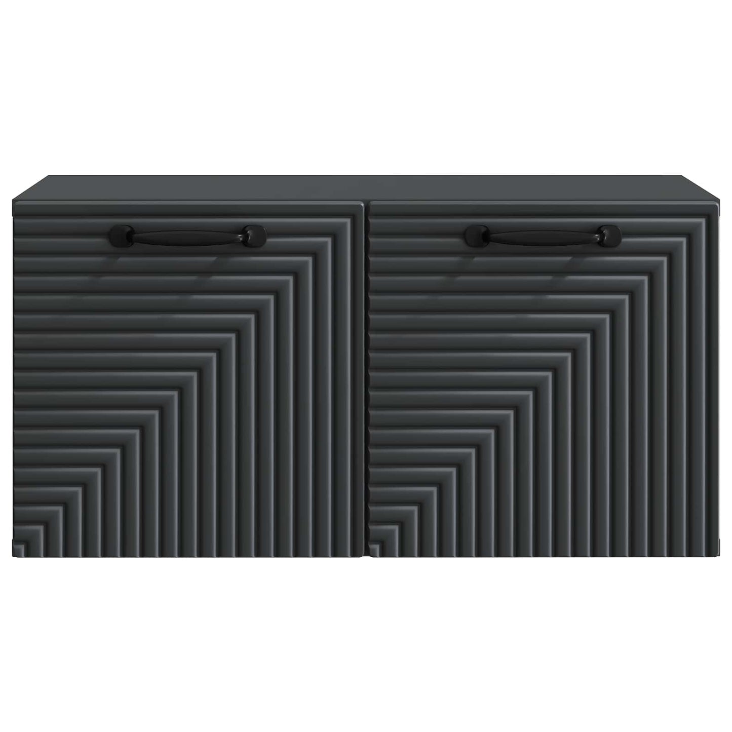 Fali TV szekrény Fekete 59,5 x 31 x 30 cm Szerelt Fa