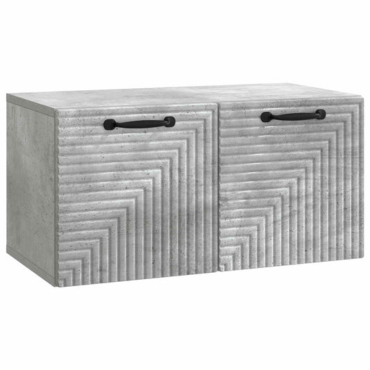 Fali TV szekrény Betonszürke 59,5 x 31 x 30 cm Szerelt Fa