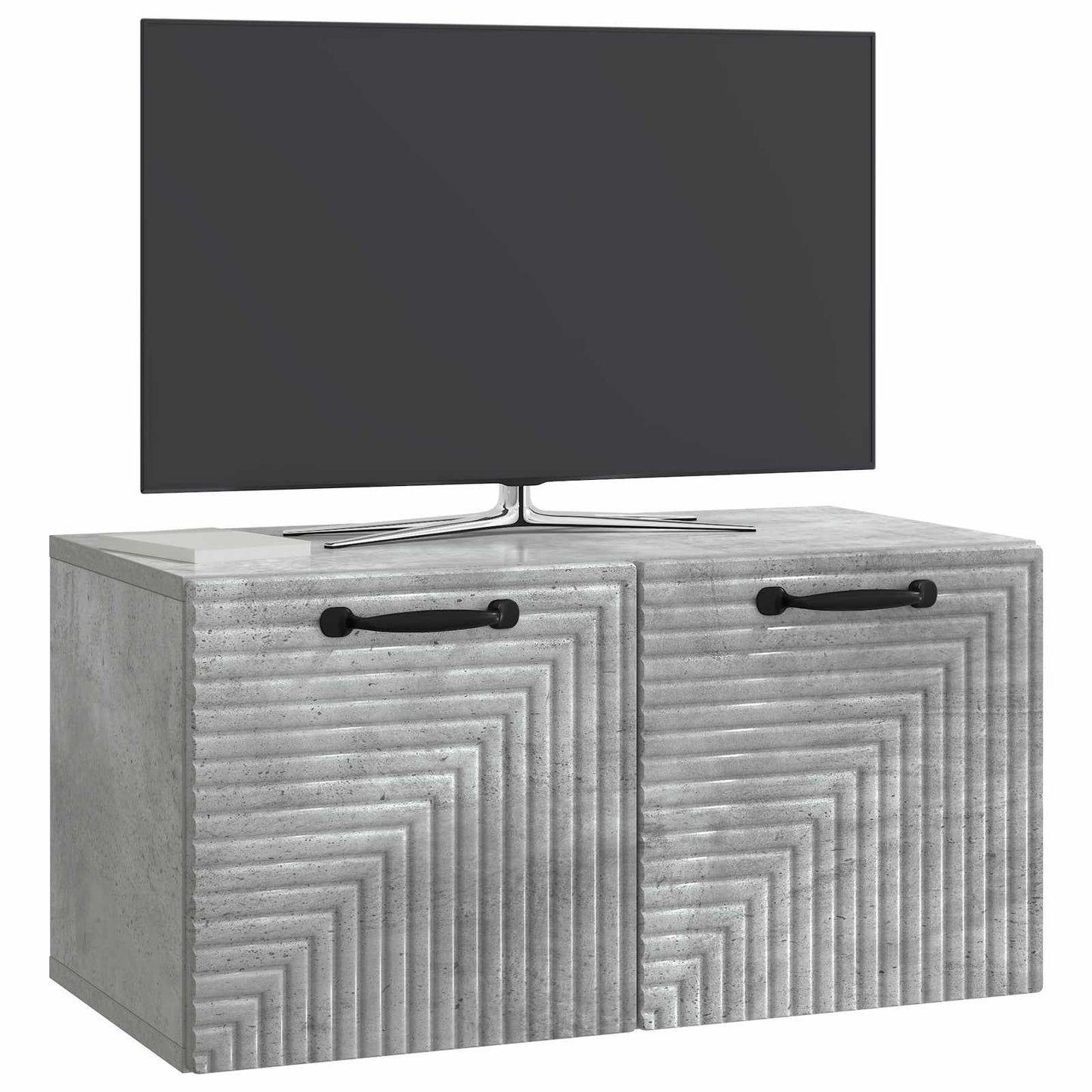 Fali TV szekrény Betonszürke 59,5 x 31 x 30 cm Szerelt Fa