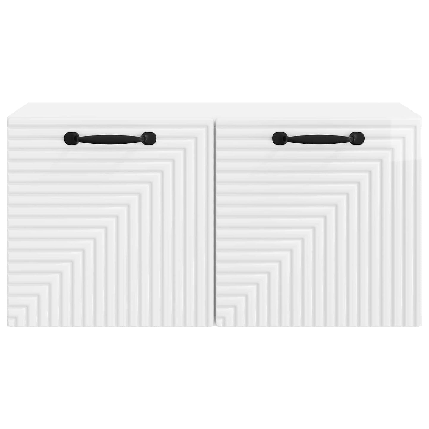 Fali TV szekrény Magasfényű Fehér 59,5 x 31 x 30 cm Szerelt Fa