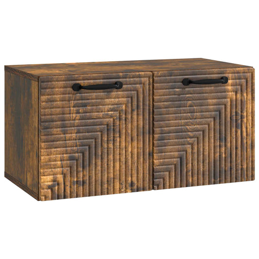 Fali TV szekrény Füstös Tölgy 59,5 x 31 x 30 cm Szerelt Fa