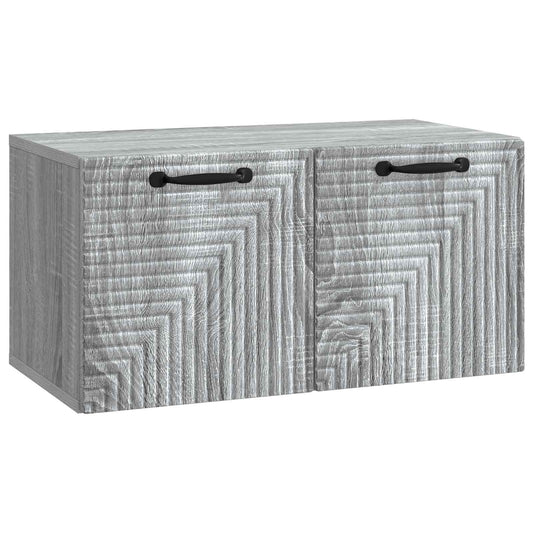 Fali TV szekrény Szürke Sonoma 59,5 x 31 x 30 cm Szerelt Fa