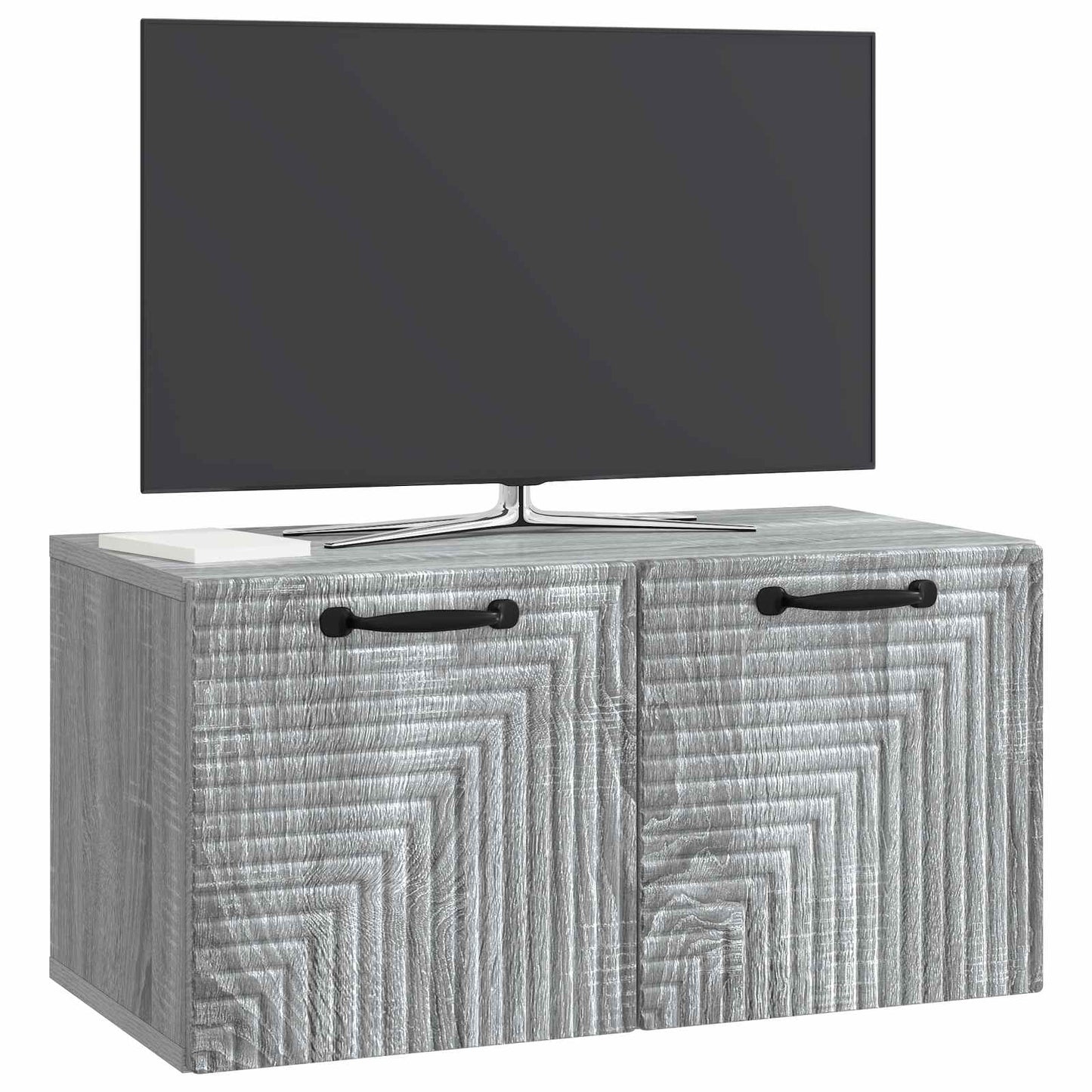 Fali TV szekrény Szürke Sonoma 59,5 x 31 x 30 cm Szerelt Fa
