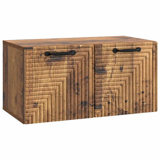 Fali TV szekrény Antik Fa 59,5 x 31 x 30 cm Szerelt Fa