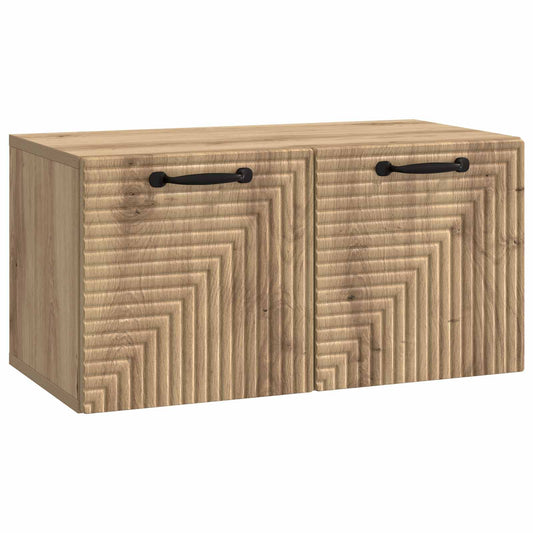 Fali TV szekrény Kézműves Tölgy 59,5 x 31 x 30 cm Szerelt Fa