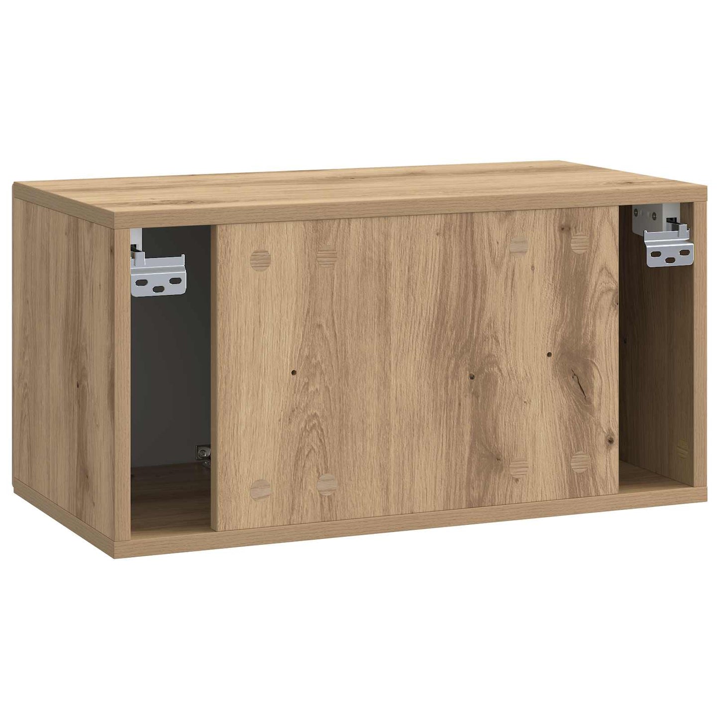 Fali TV szekrény 59,5 x 31 x 30 cm Kézműves Tölgy Szerelt Fa