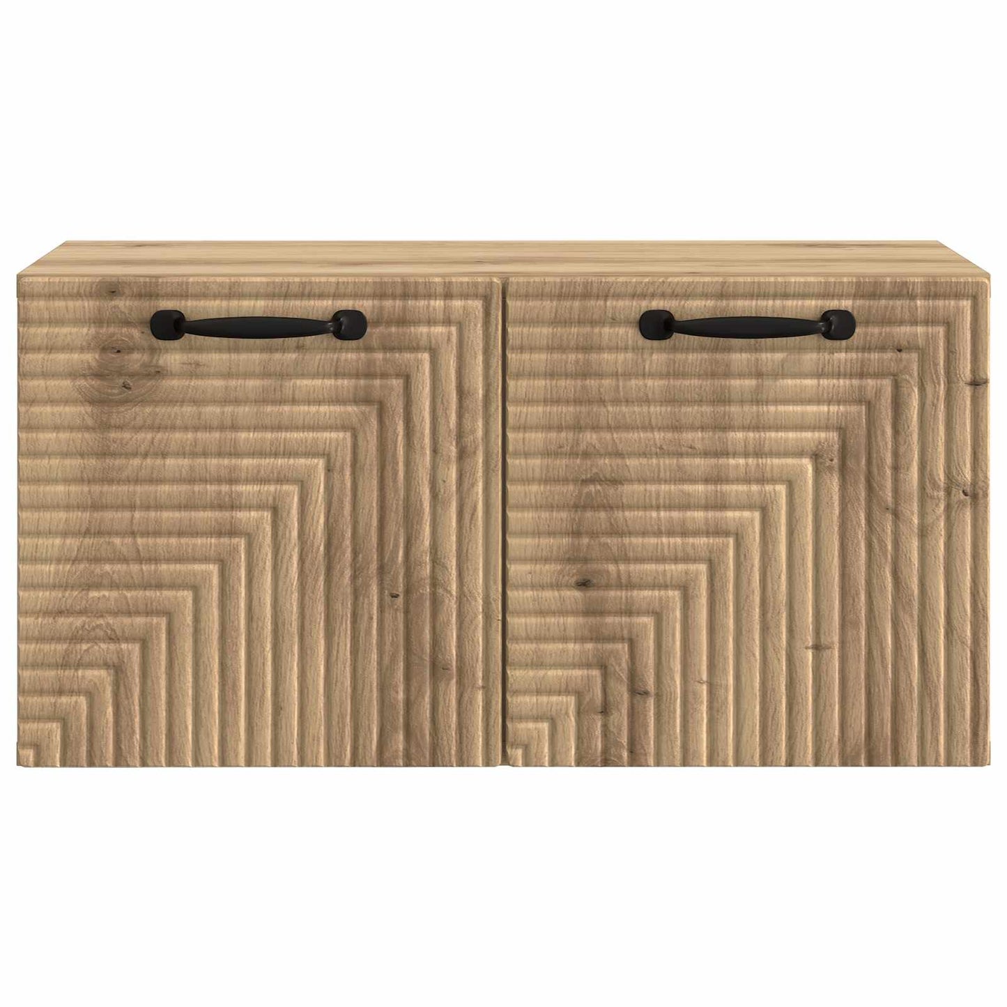 Fali TV szekrény 59,5 x 31 x 30 cm Kézműves Tölgy Szerelt Fa
