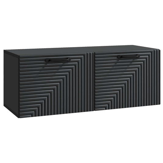 Fali TV szekrény Fekete 78,5 x 31 x 30 cm Szerelt Fa