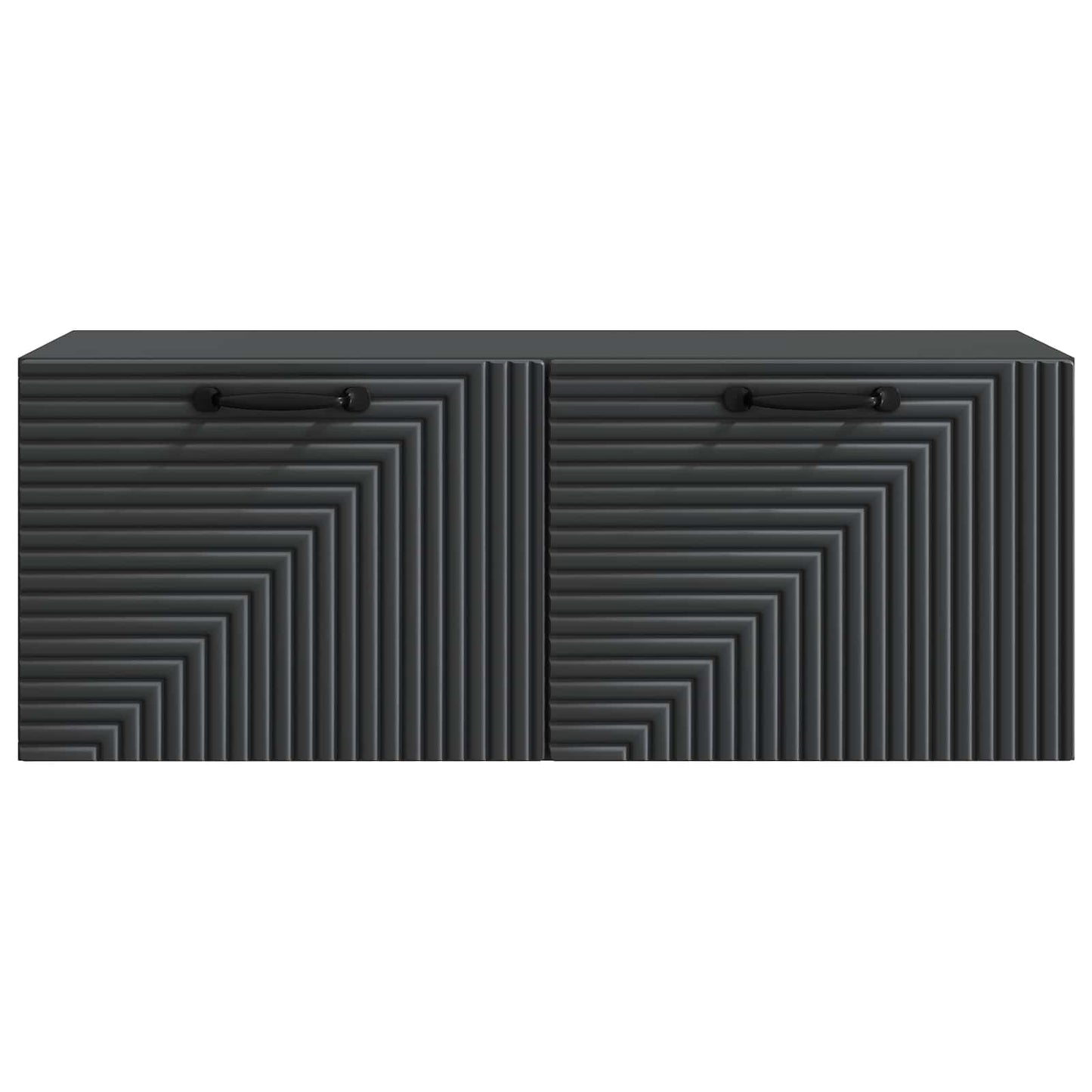 Fali TV szekrény Fekete 78,5 x 31 x 30 cm Szerelt Fa
