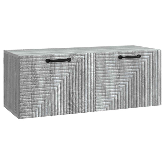 Fali TV szekrény Szürke Sonoma 78,5 x 31 x 30 cm Szerelt Fa