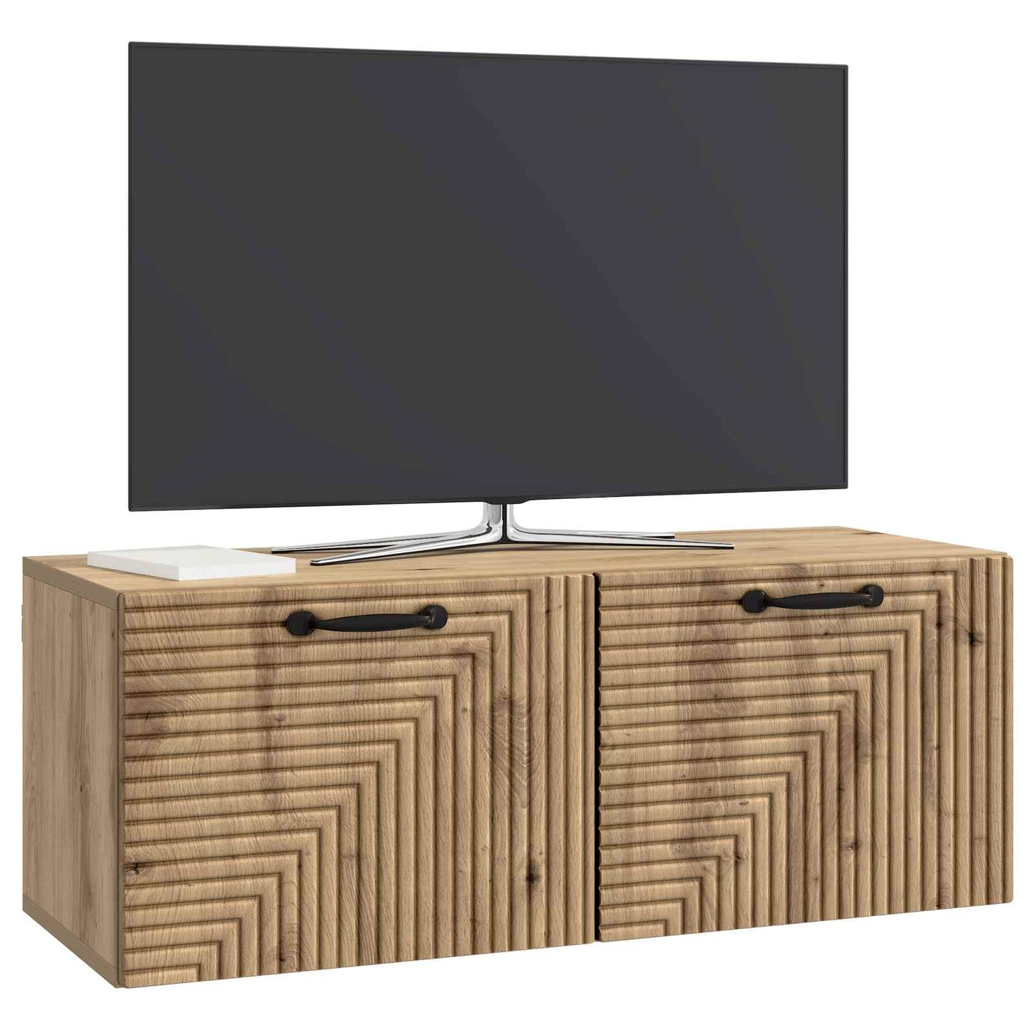 Fali TV szekrény 78,5 x 31 x 30 cm Kézműves Tölgy Szerelt Fa