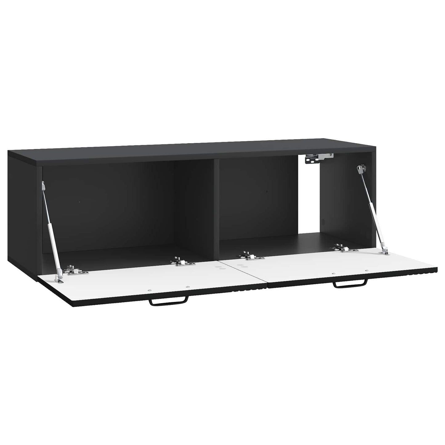 Fali TV szekrény Fekete 98 x 31 x 30 cm Szerelt Fa