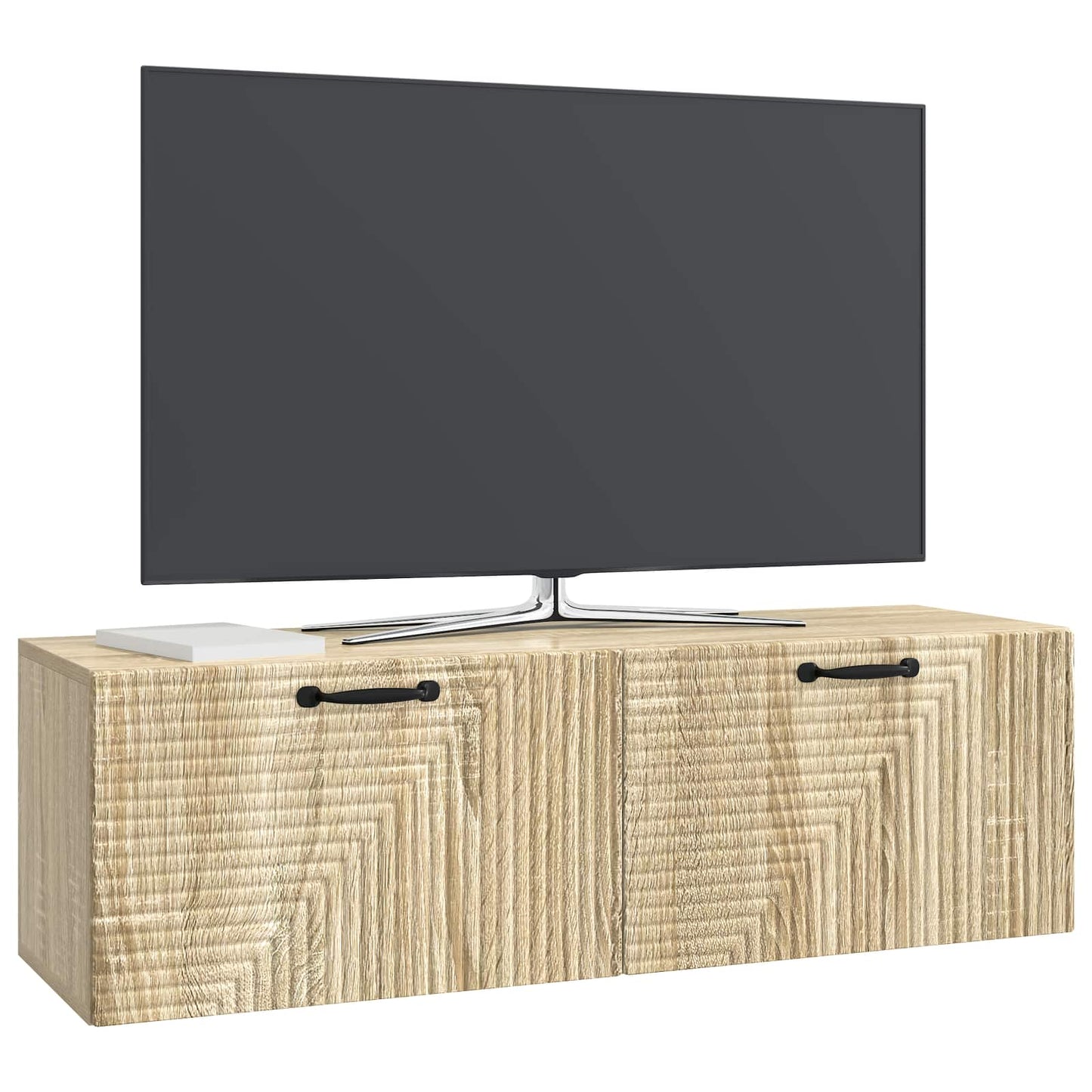 Fali TV szekrény Sonoma Tölgy 98 x 31 x 30 cm Szerelt Fa