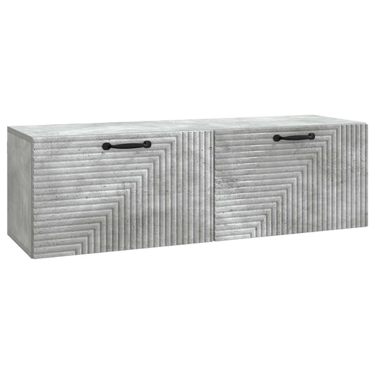 Fali TV szekrény Betonszürke 98 x 31 x 30 cm Szerelt Fa