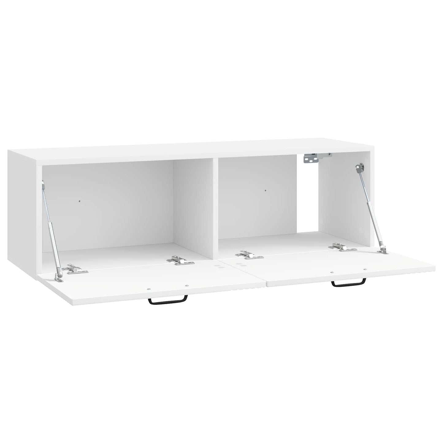 Fali TV szekrény Magasfényű Fehér 98 x 31 x 30 cm Szerelt Fa