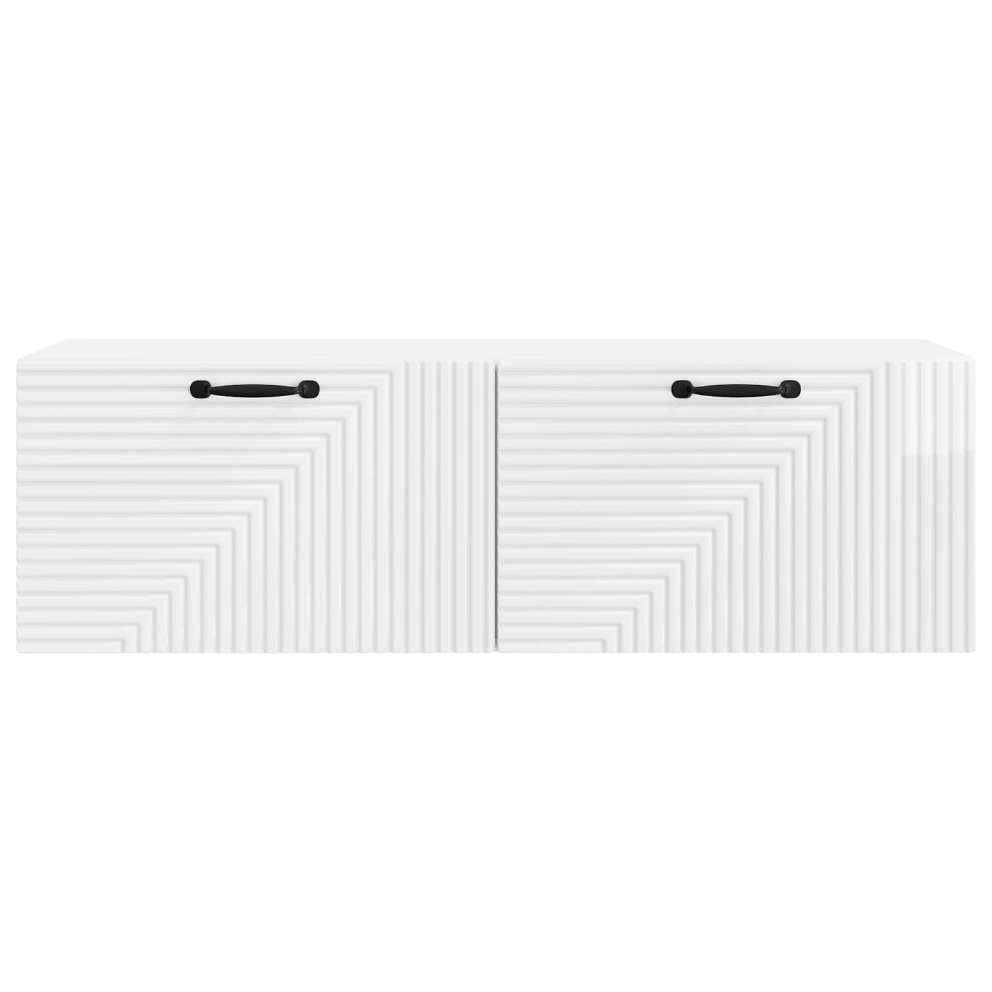 Fali TV szekrény Magasfényű Fehér 98 x 31 x 30 cm Szerelt Fa