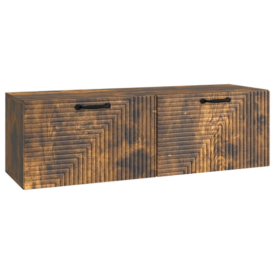 Fali TV szekrény Füstös Tölgy 98 x 31 x 30 cm Szerelt Fa