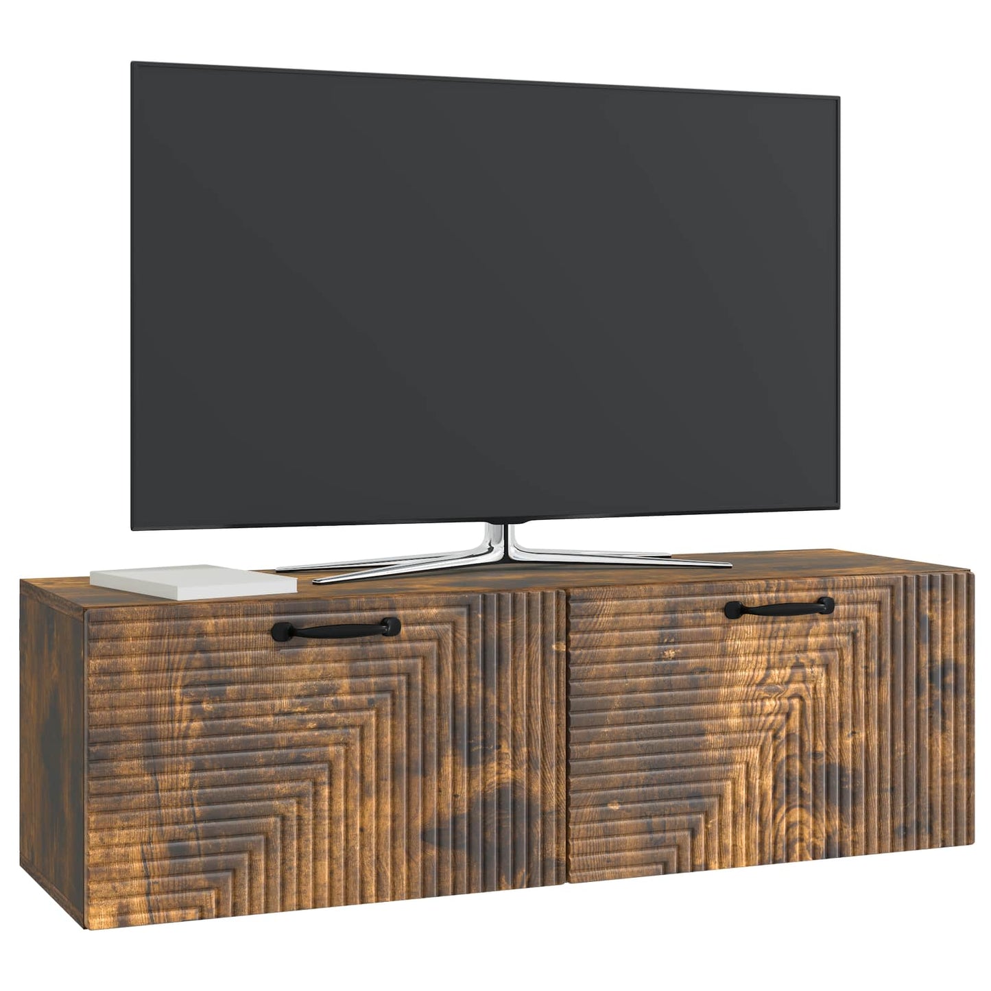 Fali TV szekrény Füstös Tölgy 98 x 31 x 30 cm Szerelt Fa