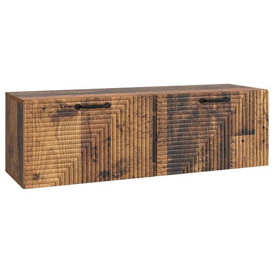 Fali TV szekrény Antik Fa 98 x 31 x 30 cm Szerelt Fa