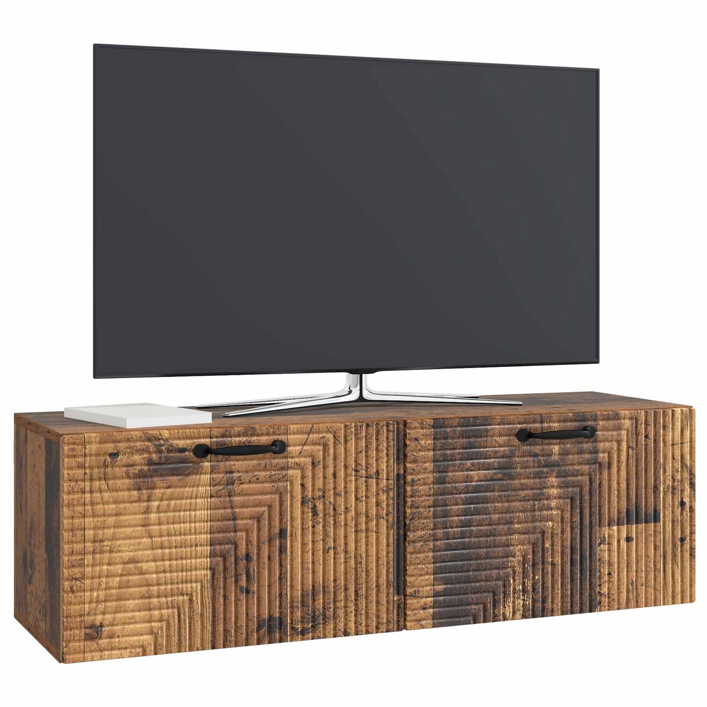 Fali TV szekrény Antik Fa 98 x 31 x 30 cm Szerelt Fa