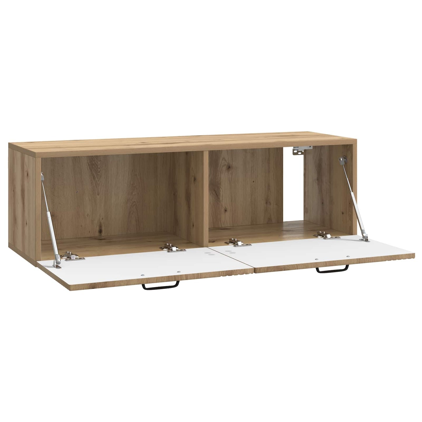 Fali TV szekrény 98 x 31 x 30 cm Kézműves Tölgy Szerelt Fa