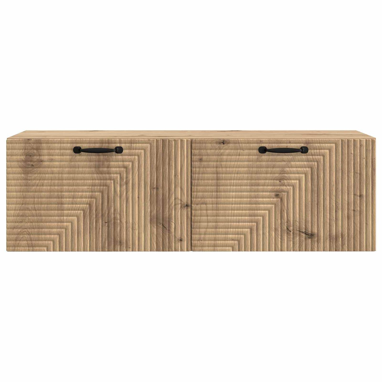 Fali TV szekrény 98 x 31 x 30 cm Kézműves Tölgy Szerelt Fa