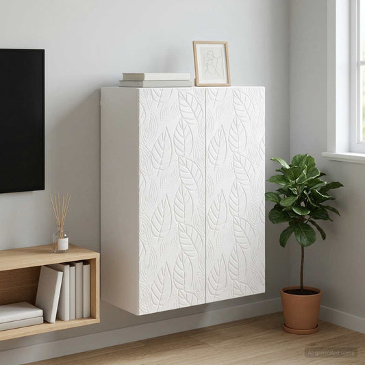 Fali szekrény Magasfényű Fehér 66 x 34,5 x 90 cm Szerelt Fa