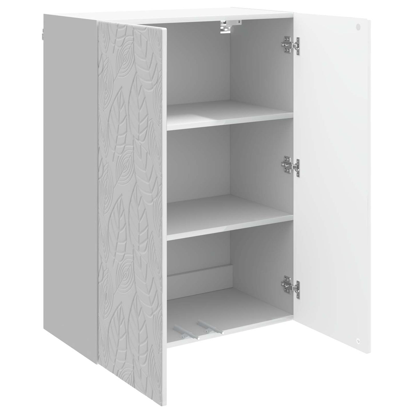 Fali szekrény Magasfényű Fehér 66 x 34,5 x 90 cm Szerelt Fa