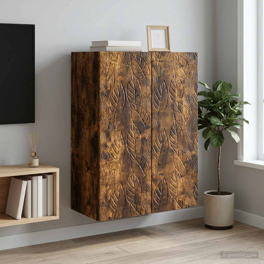 Fali szekrény Füstös Tölgy 66 x 34,5 x 90 cm Szerelt Fa