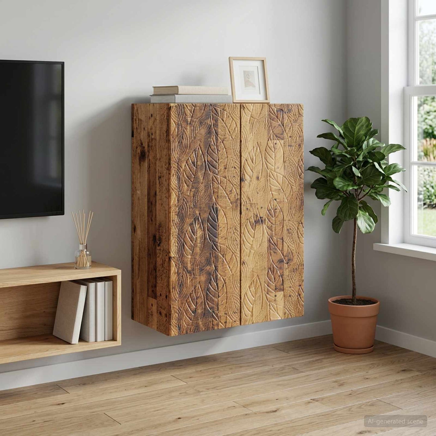 Fali szekrény Antik Fa 66 x 34,5 x 90 cm Szerelt Fa