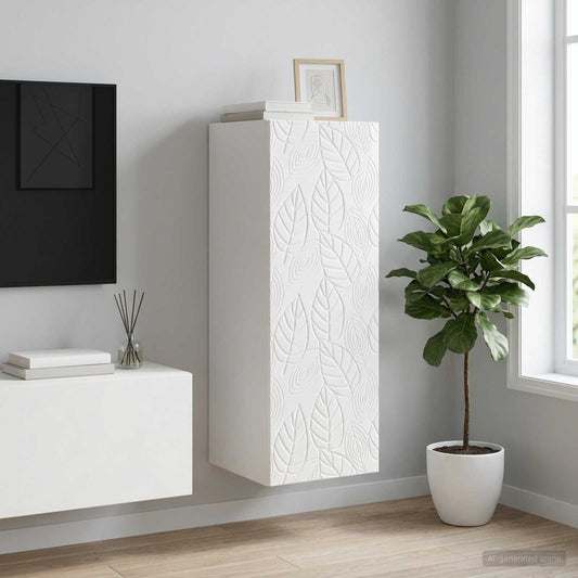 Fali szekrény Magasfényű Fehér 33 x 34,5 x 90 cm Szerelt Fa