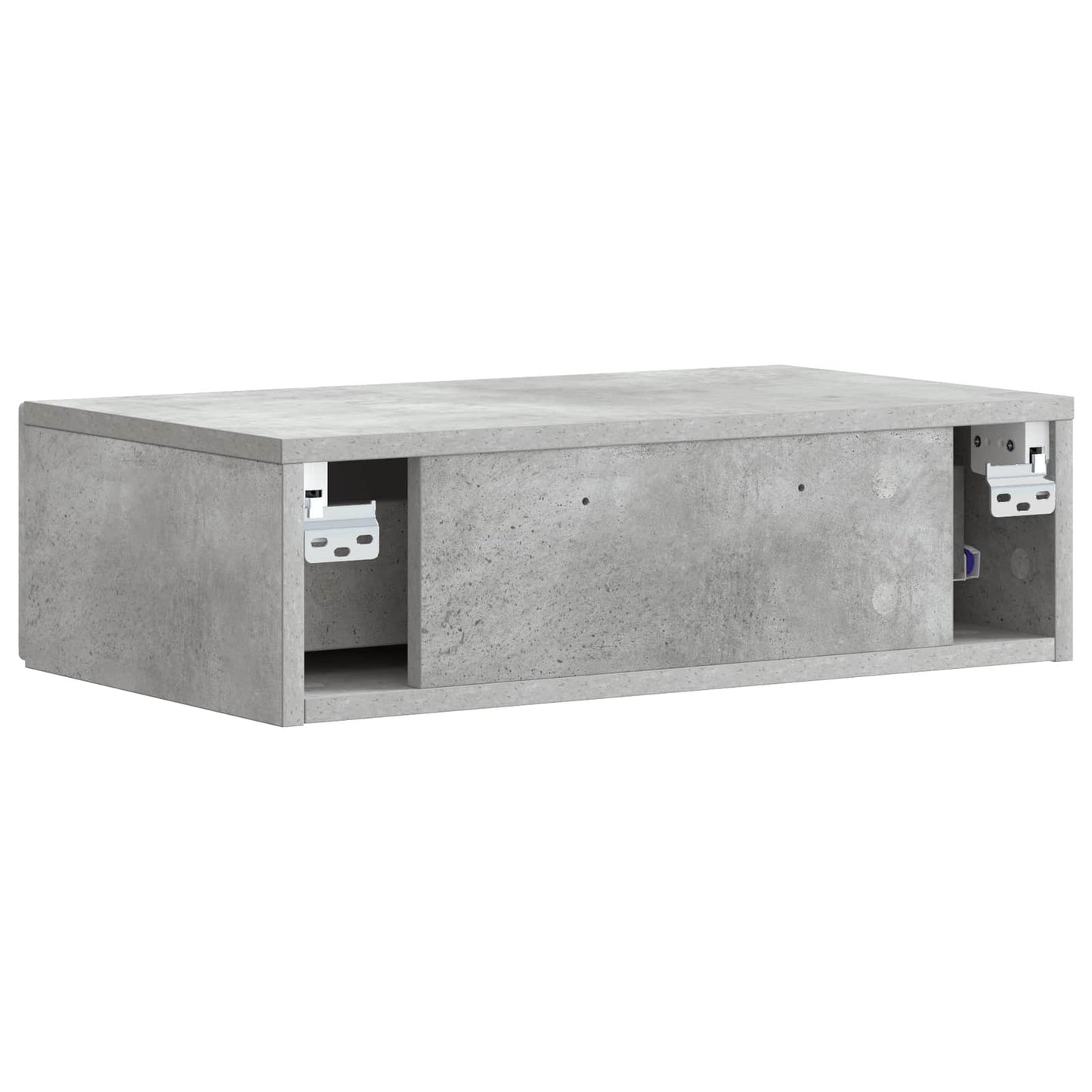 Fali oldaltábla Betonszürke 87,5 x 34,5 x 17 cm Szerelt Fa