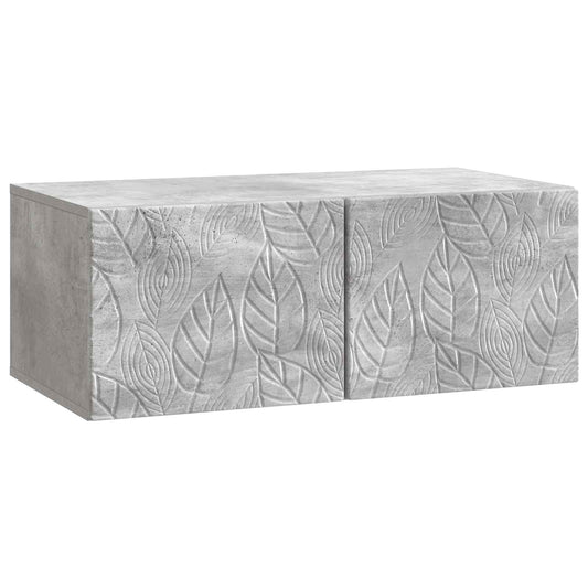 Fali TV szekrény 59,5 x 31 cm Betonszürke Szerelt Fa