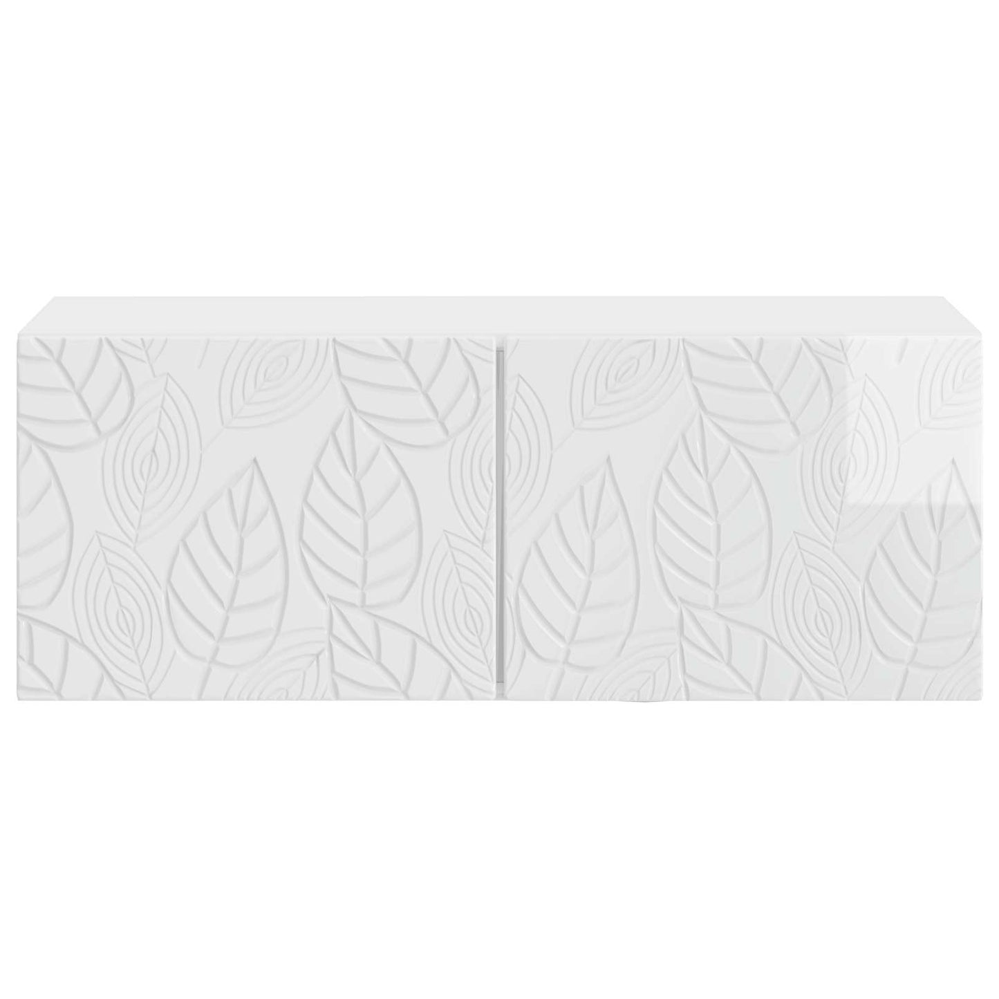 Fali TV szekrény 59,5 x 31 cm Magasfényű Fehér Szerelt Fa